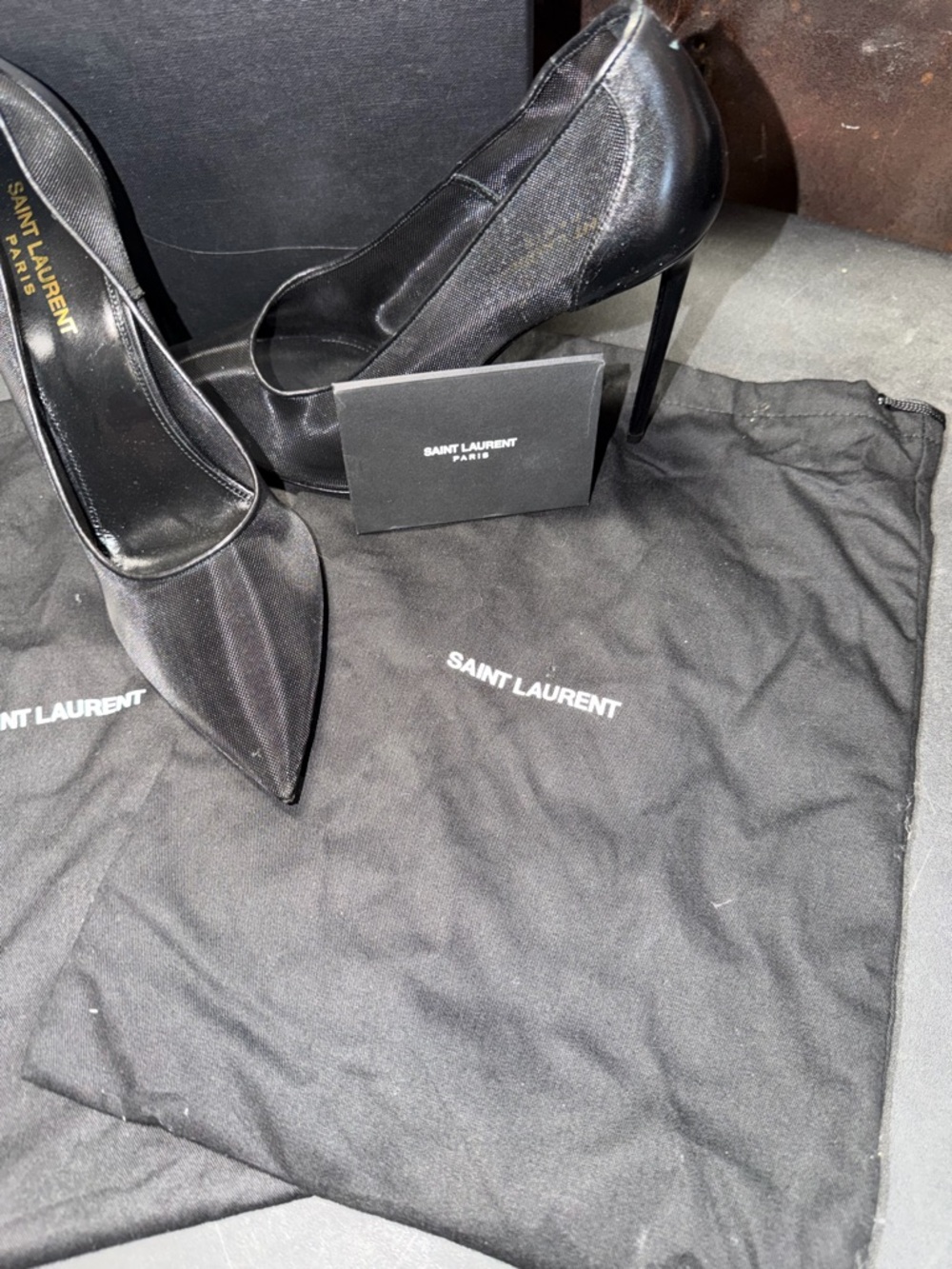 YSL Mesh 105 Anja Pumps Black - Picture 11 of 12